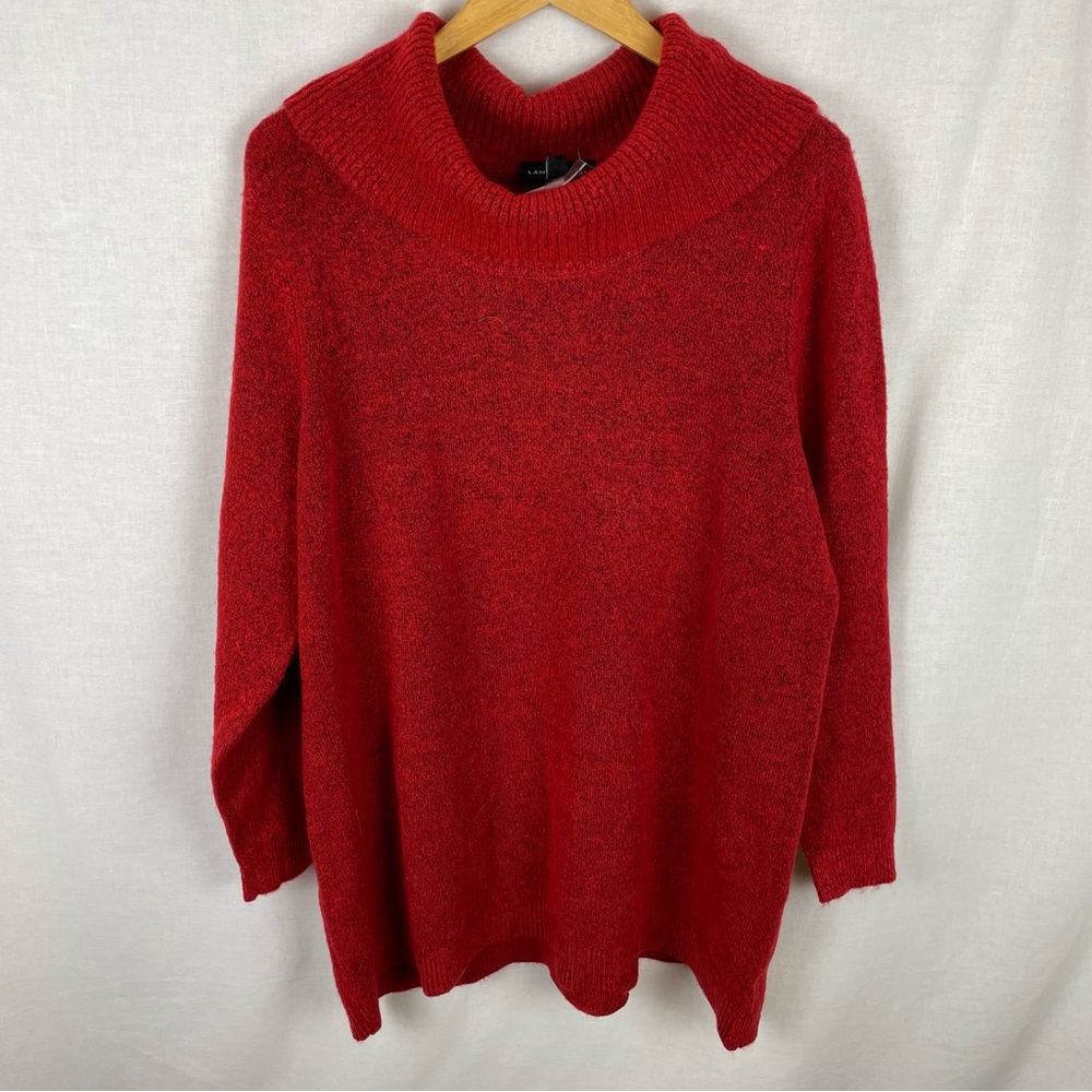 NWT Lane Bryant Red Cowl Neck Cozy Sweater 18/20